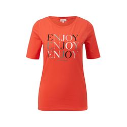 s.Oliver Red Label T-Shirt aus Baumwollstretch - orange (25D0)