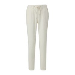 Q/S designed by Regular: straight-leg trousers - white (0200)