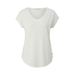 Q/S designed by Loose-fitting T-shirt made of lyocell mix - white (0200)