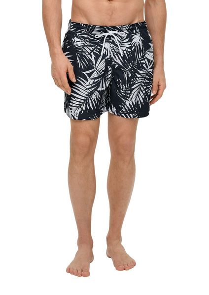 s.Oliver Red Label Relaxed: Badehose mit All-over-Print - blau (59A2)