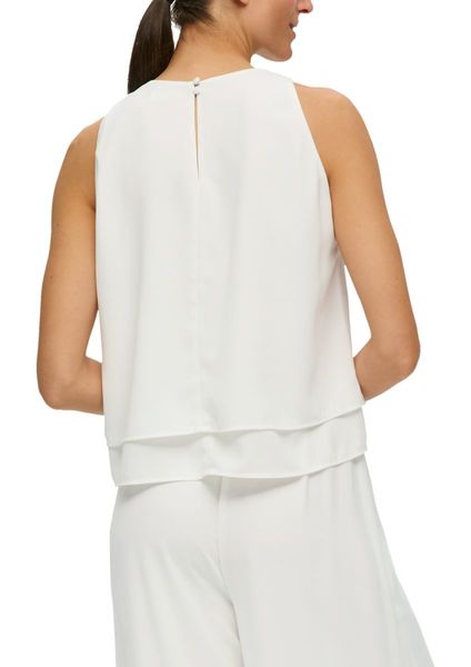 s.Oliver Black Label Blouse top with layering detail - white (0200)