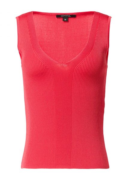 comma Sleeveless knitted jumper - red (4294)