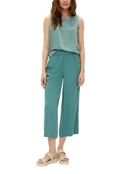 s.Oliver Red Label Viscose culotte trousers with wide leg  - blue (6575)