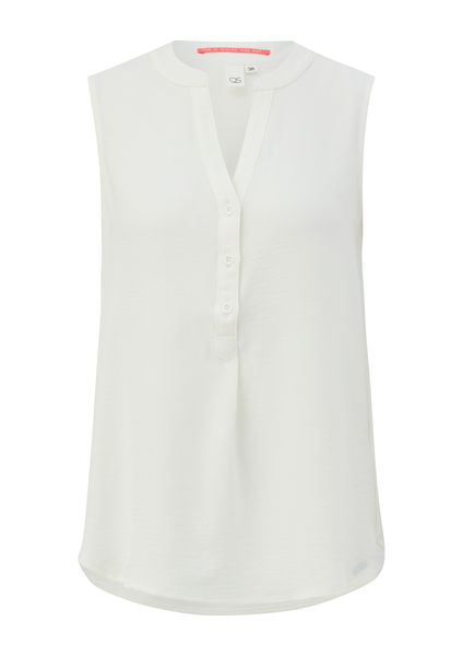 Q/S designed by Sleeveless crepe blouse - white (0200)
