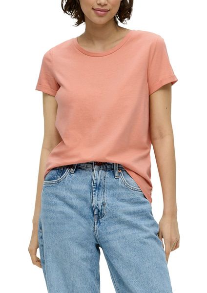 Q/S designed by Regular fit: Basic T-Shirt - orange (2108)