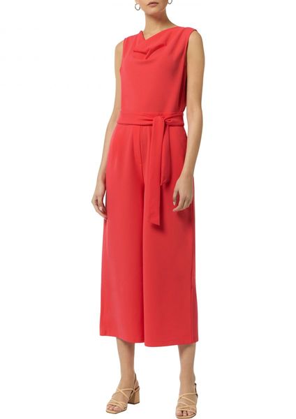 comma Jumpsuit with a crêpe texture - red (4294)