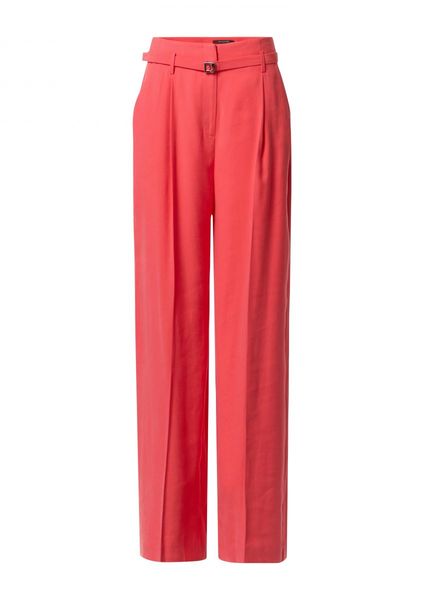 comma Loose fit: Wide piqué trousers - red (4294)