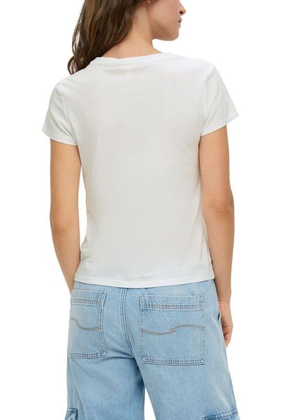 Q/S designed by T-shirt avec imprimé sur le devant - blanc (01D1)