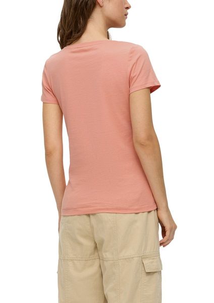 Q/S designed by Jersey v-neck shirt - orange (2108)