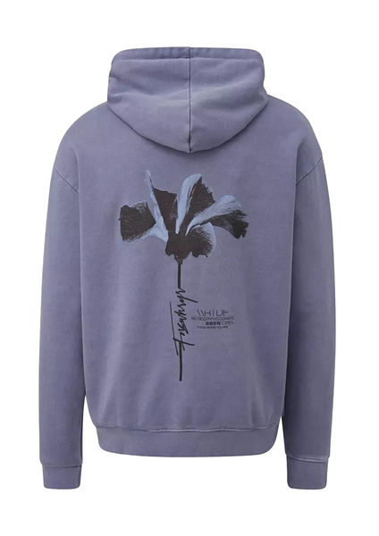 Q/S designed by Hoodie with front and back print - purple (48D0)
