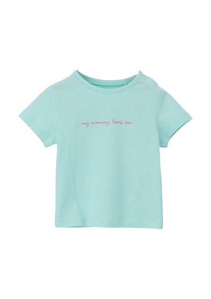 s.Oliver Red Label T-shirt with lettering print  - blue (6006)