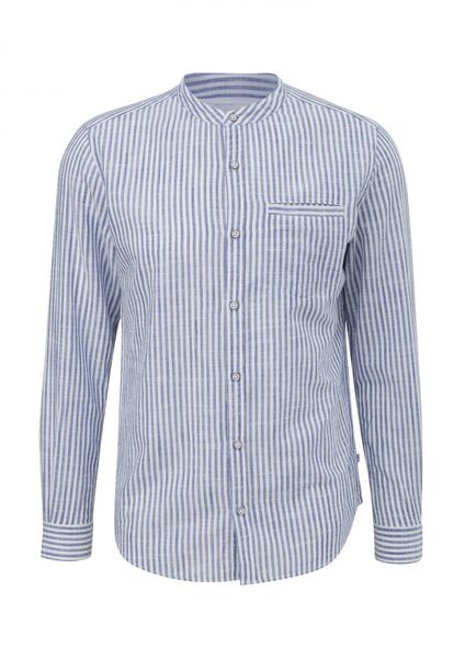 Q/S designed by Shirt with woven structure  - blue/white (56G0)