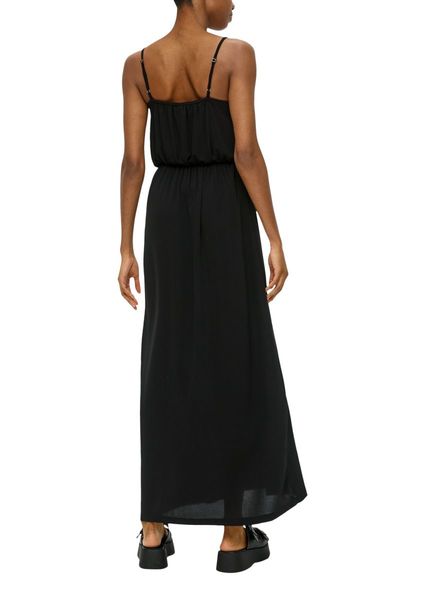 Q/S designed by Maxi dress with ruffles - black (9999)