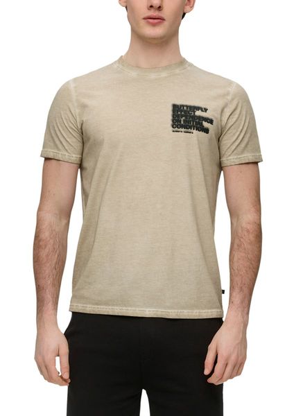 Q/S designed by T-Shirt mit Frontprint - beige (81D0)