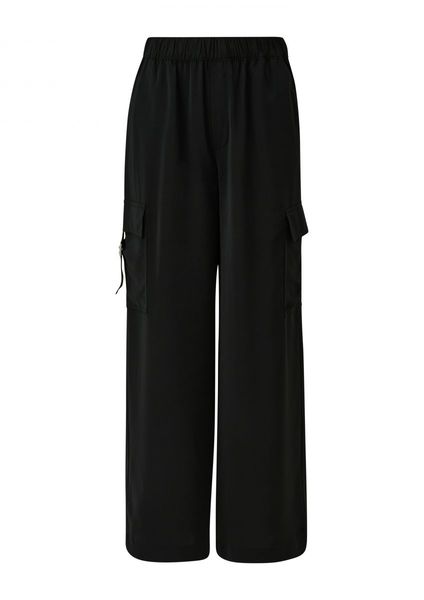 Q/S designed by Satin culottes with cargo pockets  - black (9999)