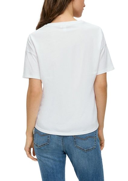 Q/S designed by T-shirt oversized avec détail imprimé  - blanc (01D0)