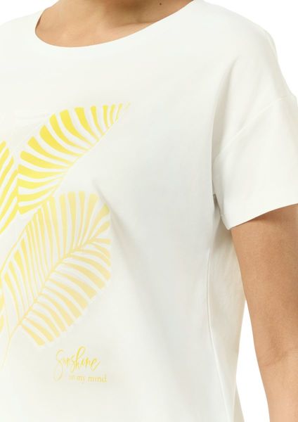 comma T-shirt en mélange modal  - blanc (01D3)