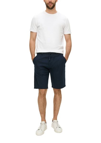 s.Oliver Red Label Relaxed Fit: Bermuda aus Leinenmix  - blau (5978)