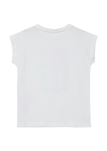 s.Oliver Red Label Sleeveless T-shirt with front print  - white (0100)