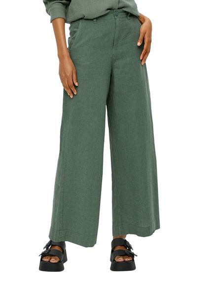 Q/S designed by Linen blend culottes - green (7816)