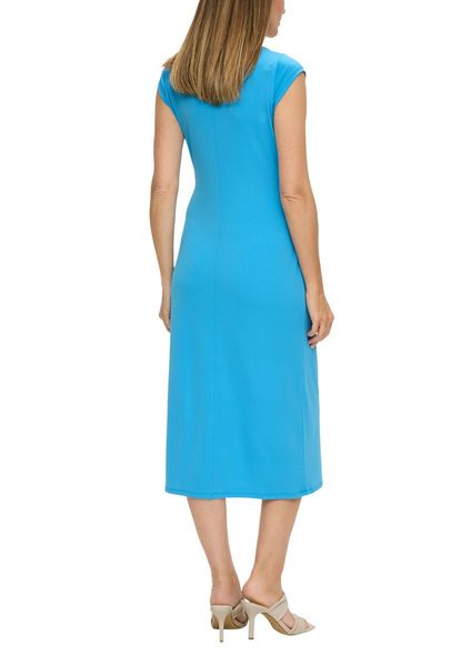 s.Oliver Black Label Knitted jersey dress with knot detail - blue (6430)