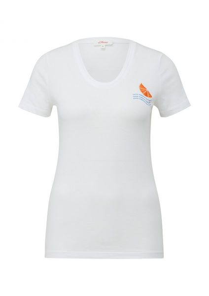s.Oliver Red Label T-shirt slim fit   - blanc (01D0)