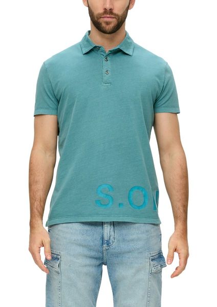 s.Oliver Red Label Polo shirt with label print   - blue (6565)