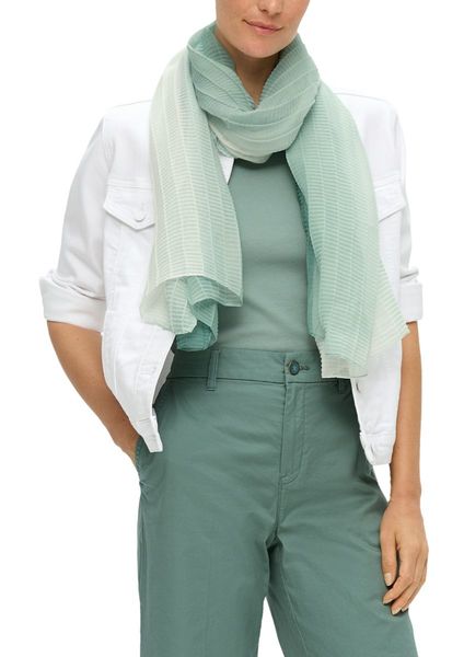 s.Oliver Red Label Pleated scarf with all-over pattern  - green (65V1)