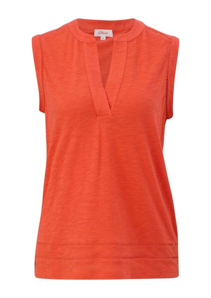 s.Oliver Red Label Sleeveless blouse made of viscose blend - orange (2590)