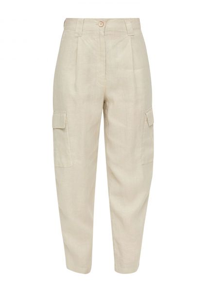 s.Oliver Red Label Relaxed : pantalon en lin avec poches cargo   - beige (8105)