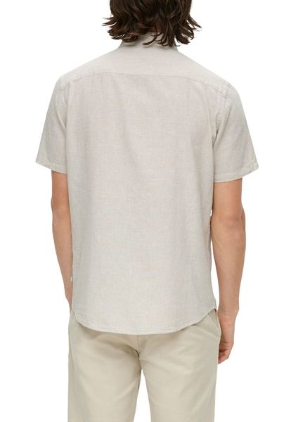 Q/S designed by Slim: linen blend shirt  - beige (81W0)