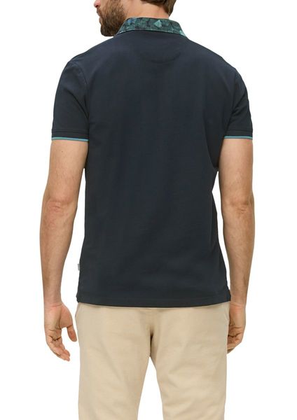 s.Oliver Red Label Polo shirt with printed collar - blue (5978)