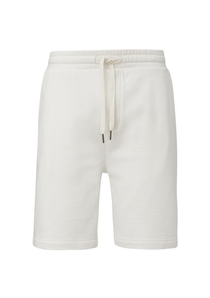Q/S designed by Regular: Sweat-Shorts mit Tunnelzug - weiß/beige (0120)