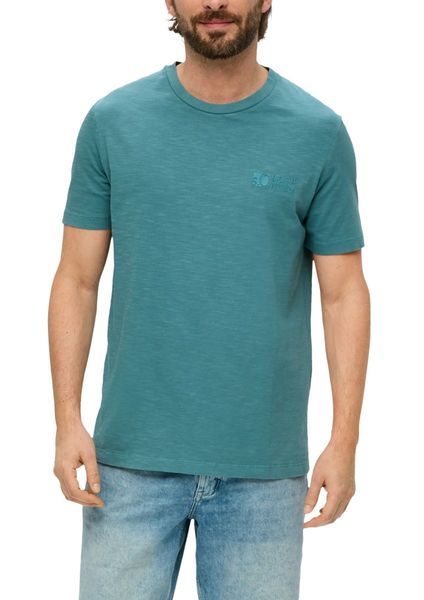 s.Oliver Red Label T-Shirt en jersey avec label imprimée  - bleu (65D1)