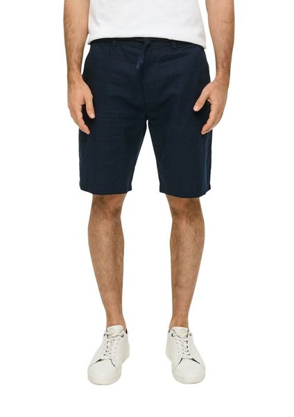 s.Oliver Red Label Relaxed Fit : bermuda shorts in mixed linen  - blue (5978)