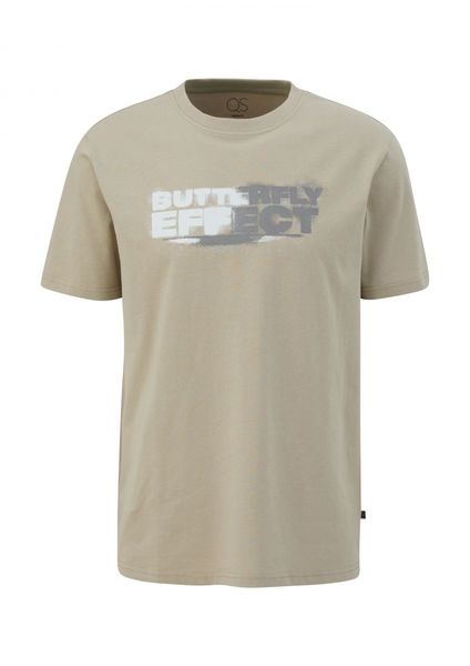 Q/S designed by T-shirt with front print - beige (81D0)