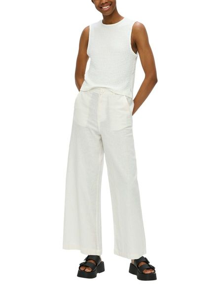 Q/S designed by Linen blend culottes - white (0200)
