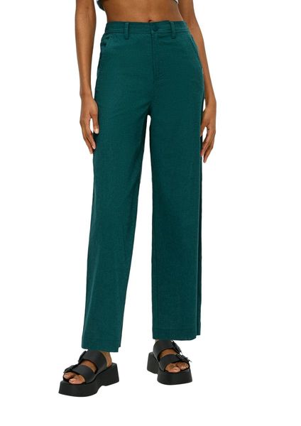Q/S designed by Linen blend culottes - green (6737)