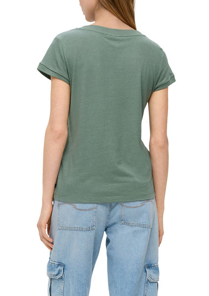 Q/S designed by T-shirt avec col en V   - vert (7816)