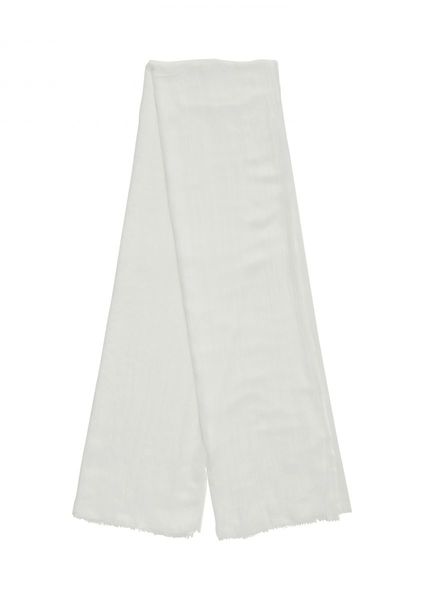 s.Oliver Red Label Plain-colored scarf made of lightweight polyester - white (0210)