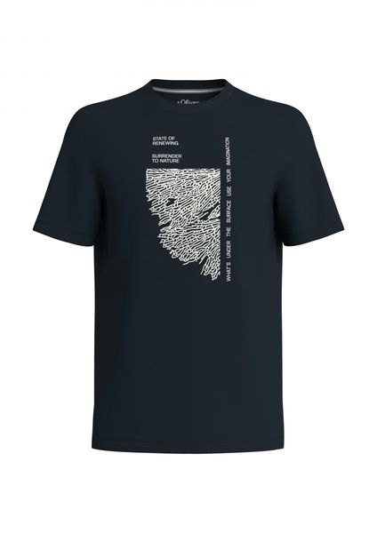 s.Oliver Red Label T-shirt avec imprimé graphique  - bleu (59D1)