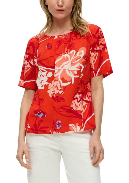 s.Oliver Black Label Blouse with an all-over print  - red (30A2)