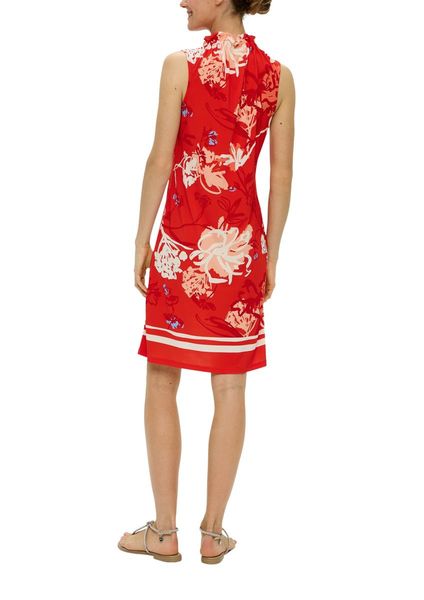 s.Oliver Black Label Jersey dress with pleated neckline - red (30F1)