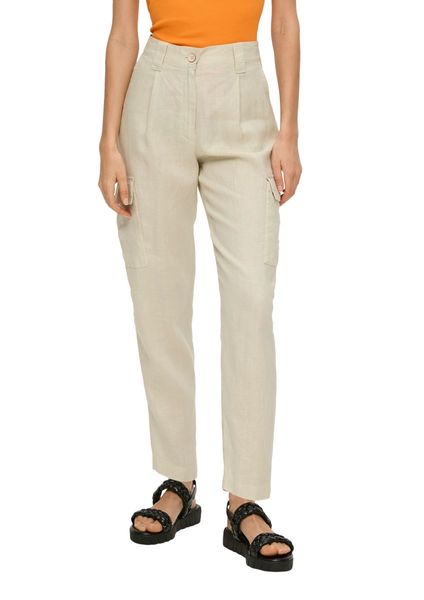 s.Oliver Red Label Relaxed: Linen trousers with cargo pockets   - beige (8105)
