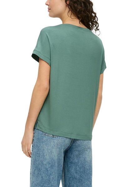 s.Oliver Red Label T-Shirt mit Pailletten  - blau (65D2)