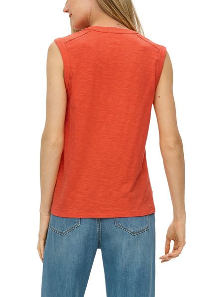 s.Oliver Red Label Ärmellose Bluse aus Viskosemix - orange (2590)