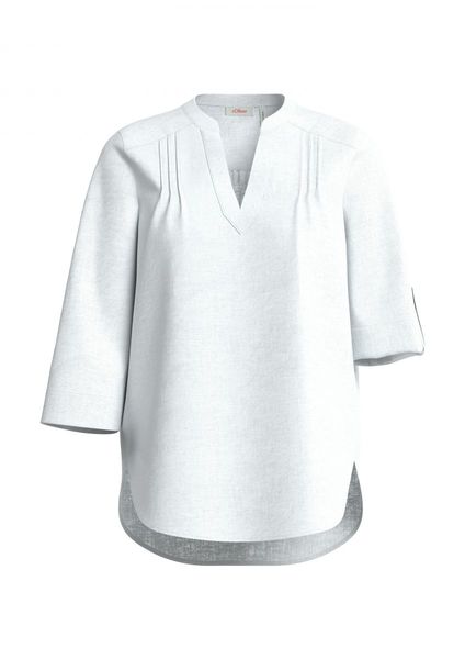 s.Oliver Red Label Linen blouse with 3/4 sleeves  - white (0100)