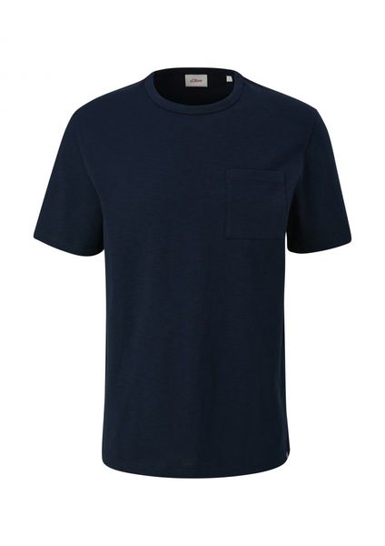 s.Oliver Red Label T-shirt with breast pocket   - blue (5978)