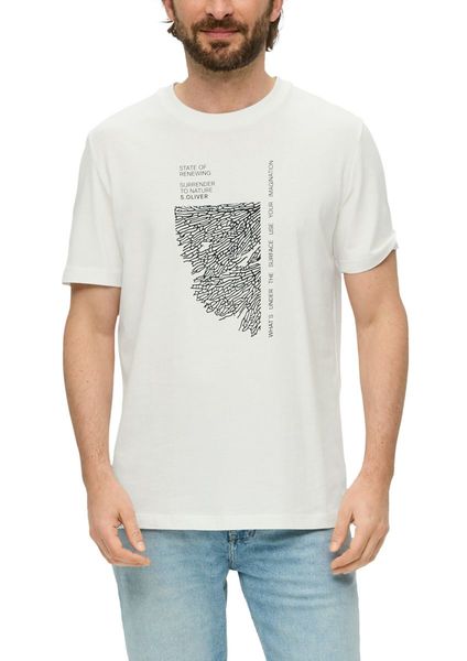 s.Oliver Red Label T-Shirt mit Grafik-Print  - weiß (01D1)