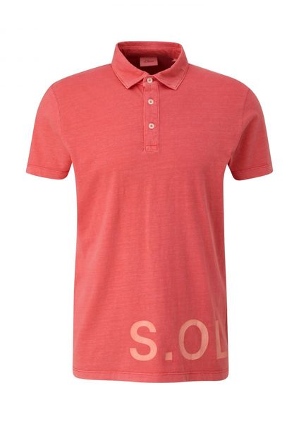s.Oliver Red Label Polo-Shirt mit Label-Print   - orange (2507)
